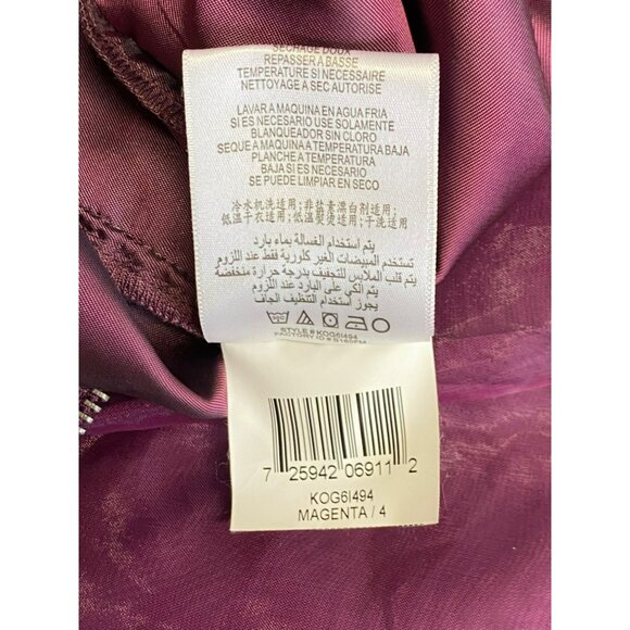 BCBGeneration Gown Dress Size 4 Purple Plum Magenta Taffeta Formal BCBG - Picture 9 of 10